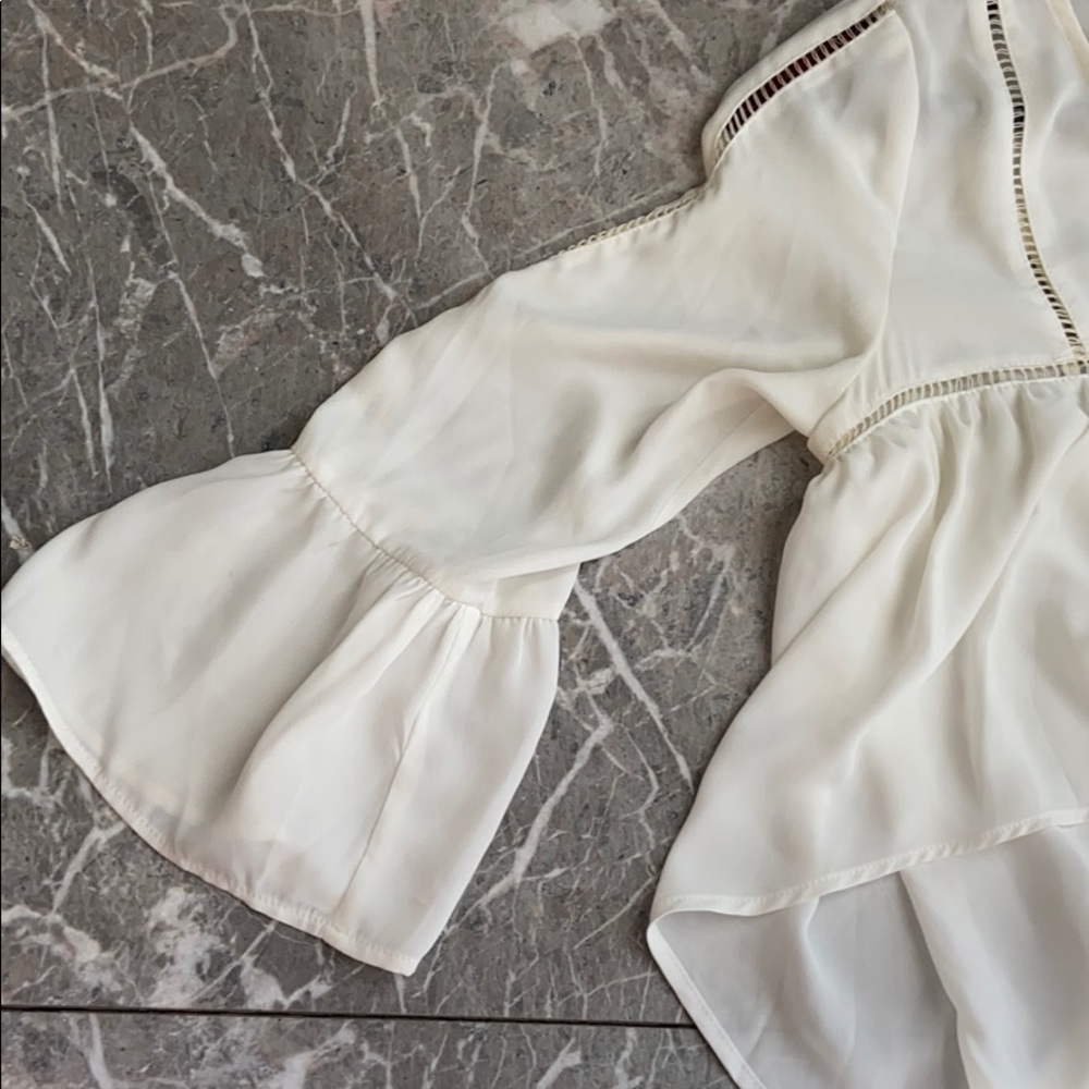 ASOS Layered Flowy Off-White/Cream Top - Picture 5 of 8